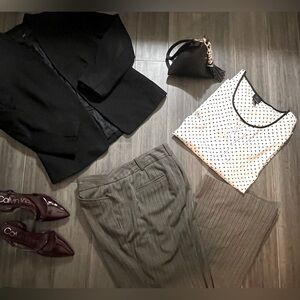 Women’s George Striped Mushroom Pants / sz 16